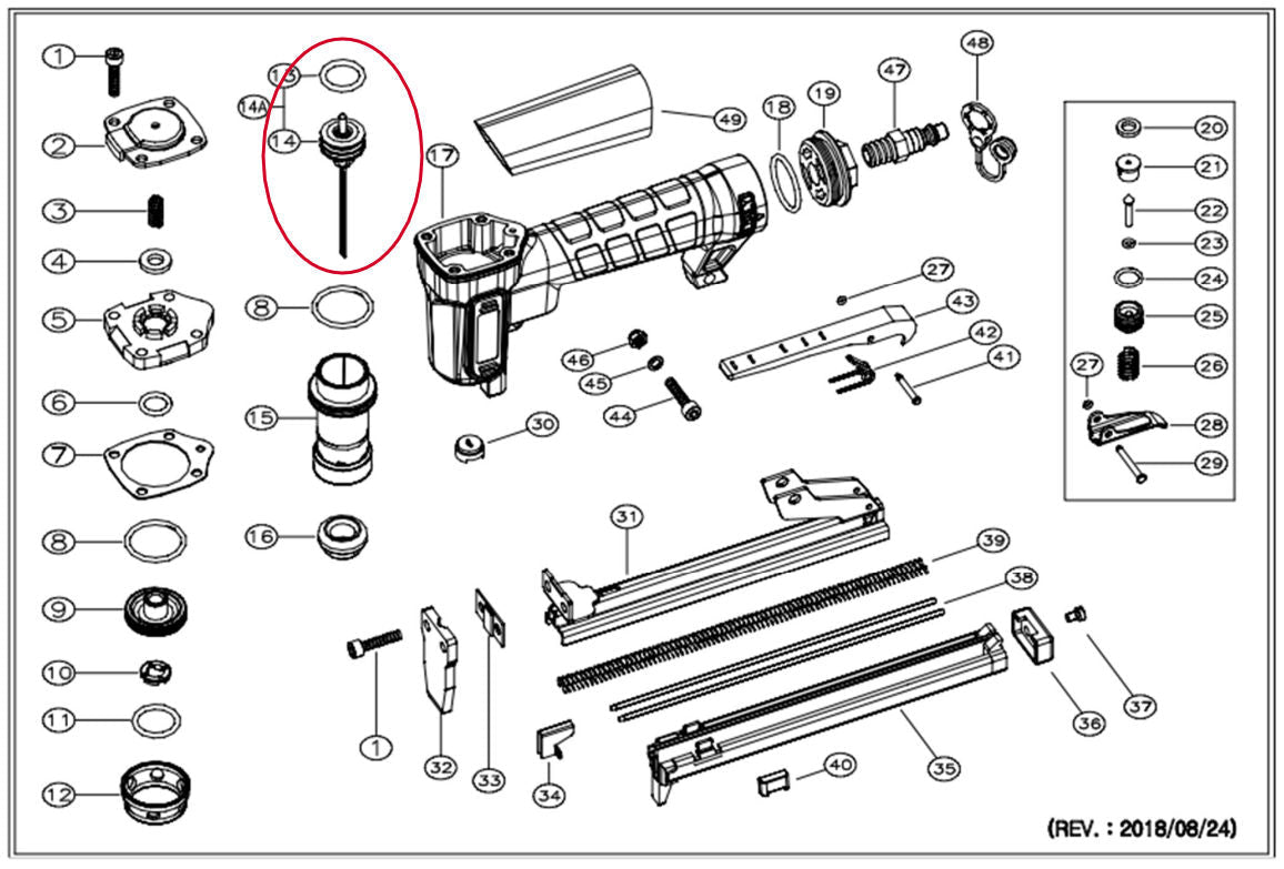 Shur-Fast - Ensemble de piston pour SF1654 ||JS11-P-P001