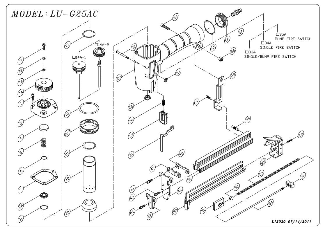 Shur-Fast - Joint pour agrafeuse Apach LU-G25AC ||12100401