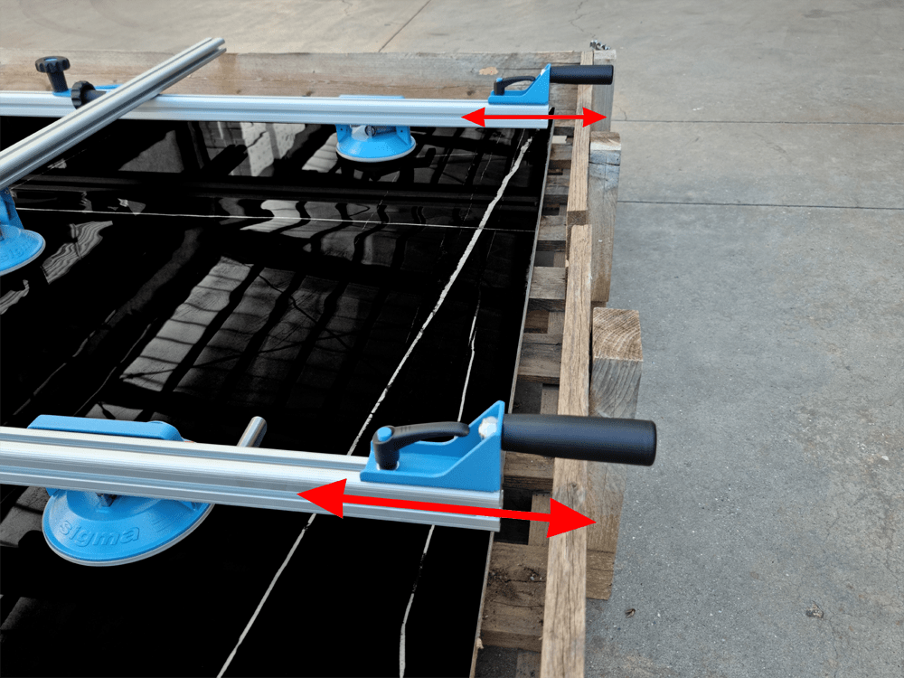 Sigma - Kera-Lift - Système de transport pour carreaux grands formats en aluminium - 340 cm (133-7/8") ||001A6 - Ceramed