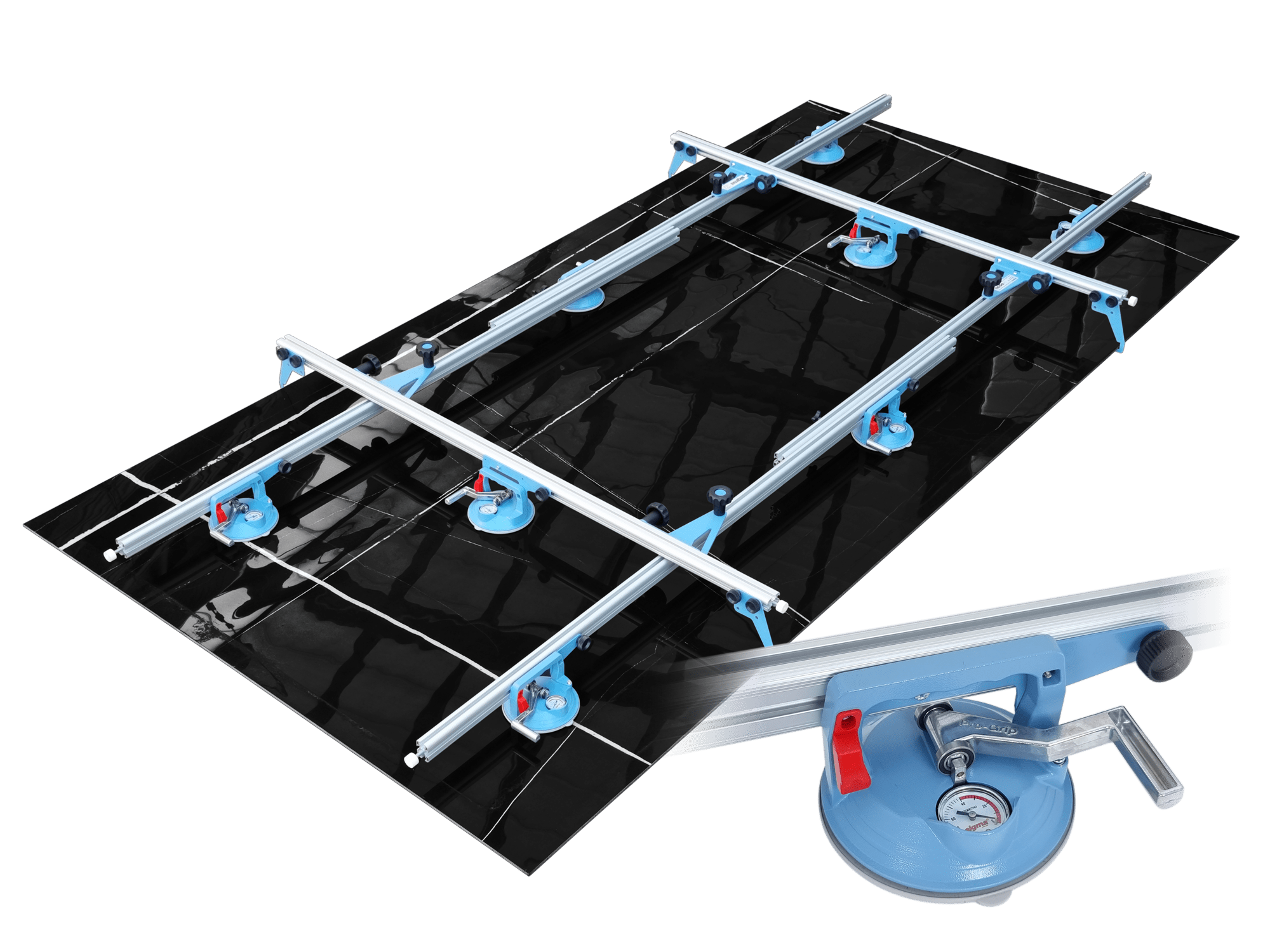 Sigma - Kera-Lift - Système de transport pour carreaux grands formats en aluminium - 340 cm (133-7/8") ||001A6 - Ceramed