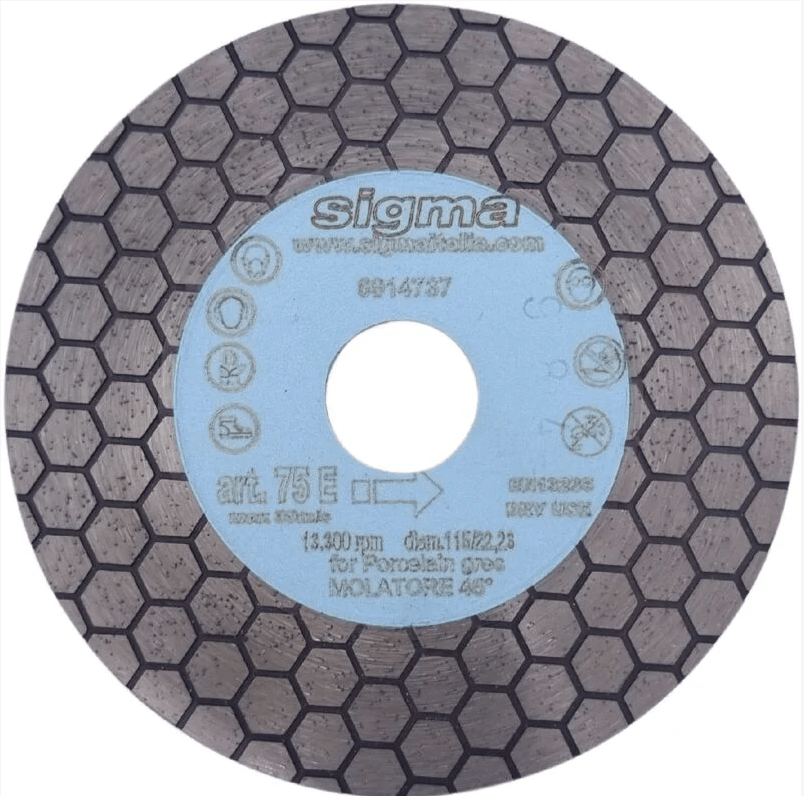 Sigma - Roue de meulage diamantée à double fonction 4-1/2"