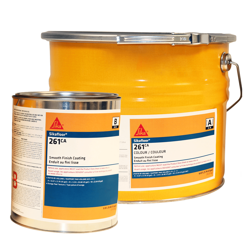 Sika - Enduit au fini lisse Sikafloor-261 Ca RAL 7030 Gris Pierre Partie A + B - 10 L