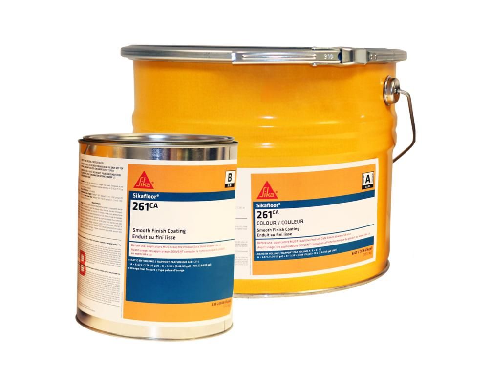 Sika - Enduit au fini lisse Sikafloor-261 Ca RAL 7038 Gris Agate Partie A + B - 10 L ||168750 - Ceramed