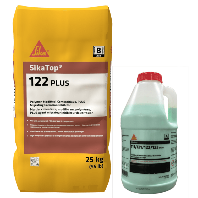 Sika - Mortier SikaTop 122 Plus Gris 4 partie A + 4 partie B - 114 kg