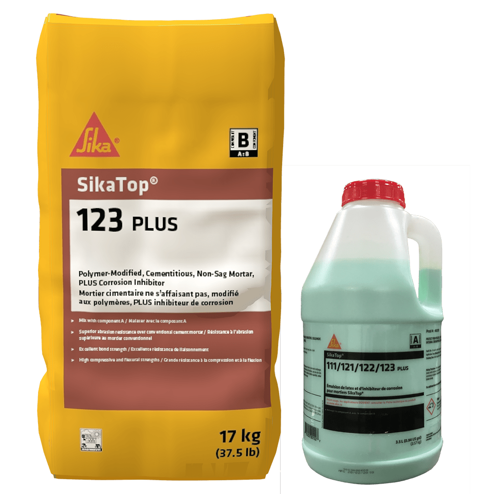 Sika - Mortier SikaTop 123 Plus Gris 4 partie A + 4 partie B - 82 kg