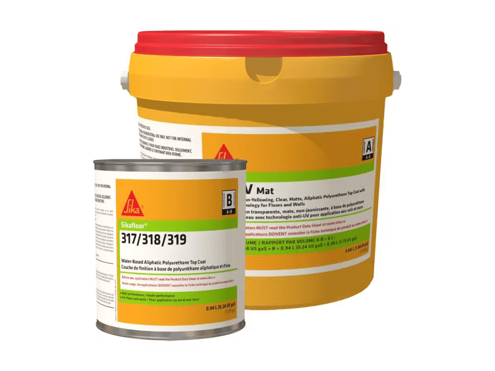 Sika - Revêtement polyurée Sikafloor-317 UV transparent mat Partie A + B - 6.58 L ||605551 (Commande Special) - Ceramed