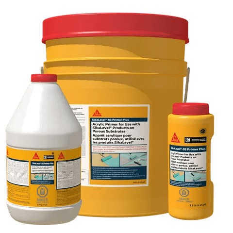 Sika SikaLevel-03 Primer Plus - Apprêt acrylique pour substrats poreux bidon 3,78 L
