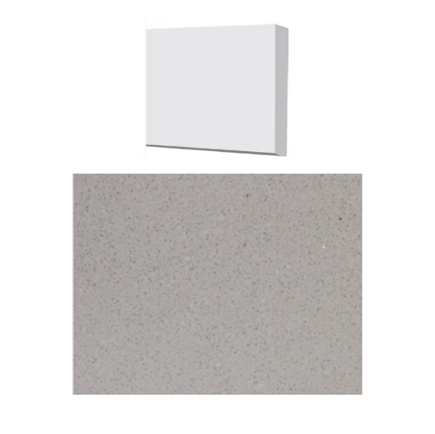 Fusion - Sky Grey 1-1/2" x 36" - 12 mm - Seuil de douche en pierre artificielle polie ||THLGR36-15