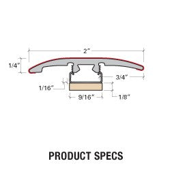 Versatrim - Slim Trim 3-en-1 PVC #1469 New Swedish Pine - 1/4" (6.4 mm) x 2" x 94"
