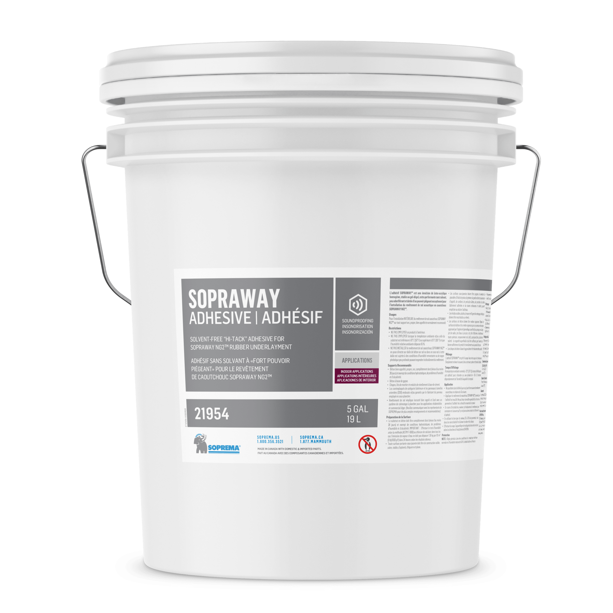 Soprema - Adhésif pour sous-couche Sopraway 5 gal