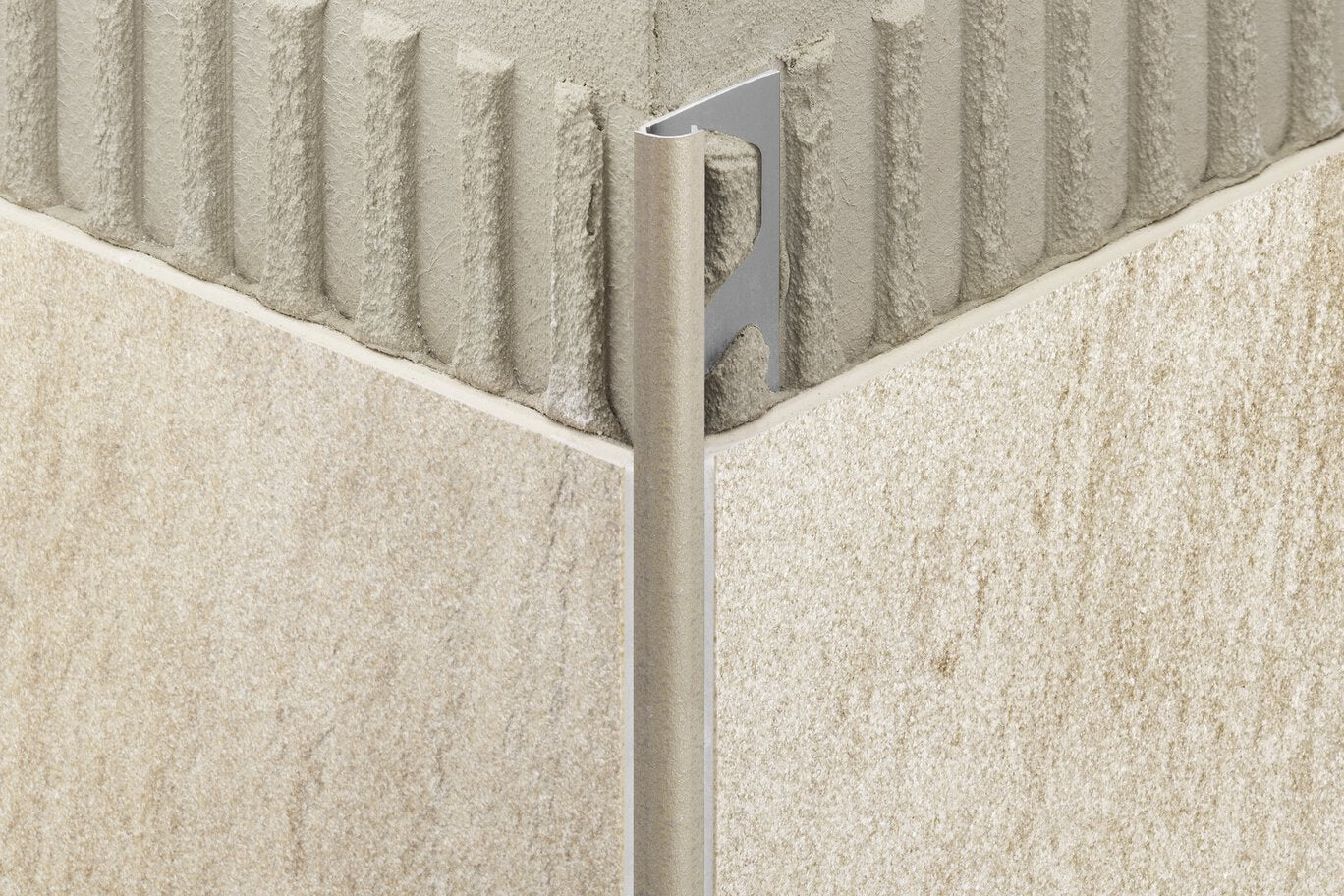 Schluter - Rondec Round Profile 3/8 Alum Cream 10' ||RO100TSC/300