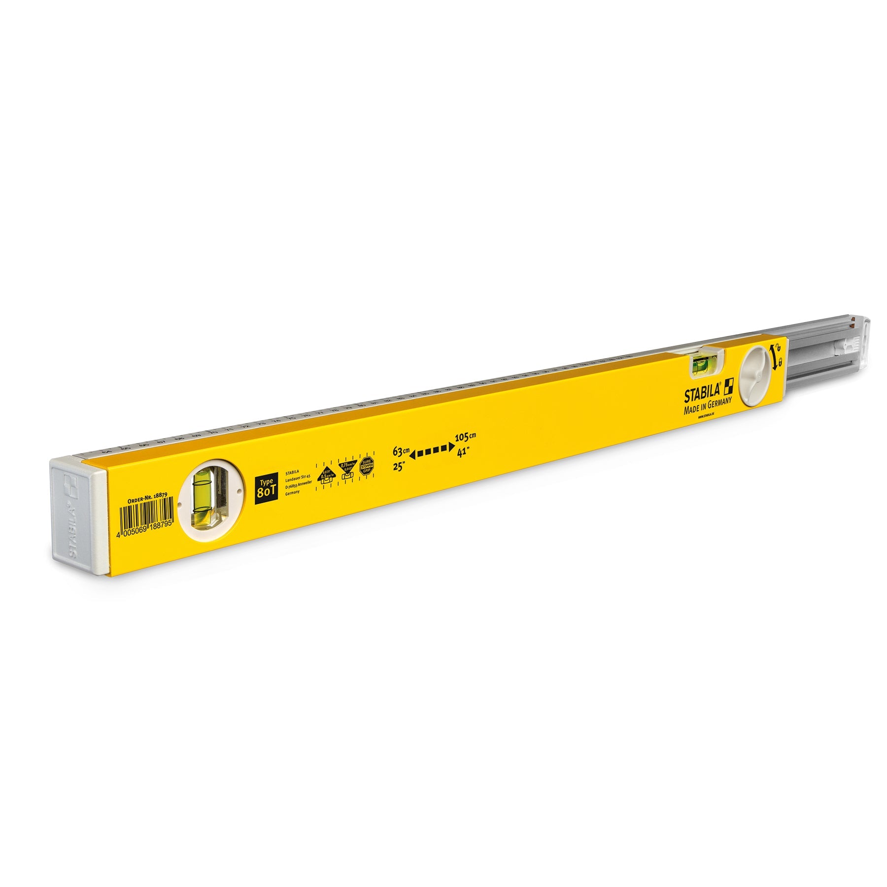 Stabila - Niveau télescopique Type 80T, 63,5 à 104 cm (25 à 41 po) ||29441 - Ceramed