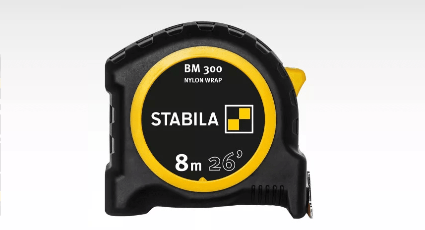 Stabila - Ruban à mesurer de poche BM 300 avec échelle impériale et métrique 8 m/26' ||30626 - Ceramed