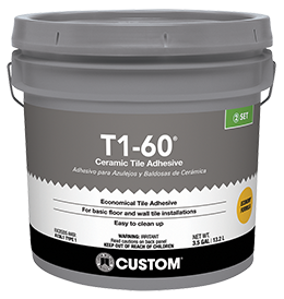 Custom Building Products - Adhésif économique pré-mélangé pour carrelage T1-60 blanc 13.25 L