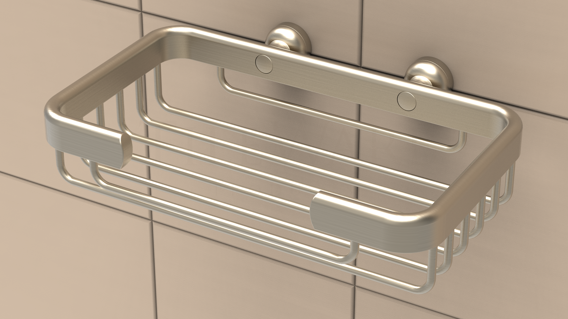 TileWare - Porte-savon rectangulaire Promessa Series Nickel brossé