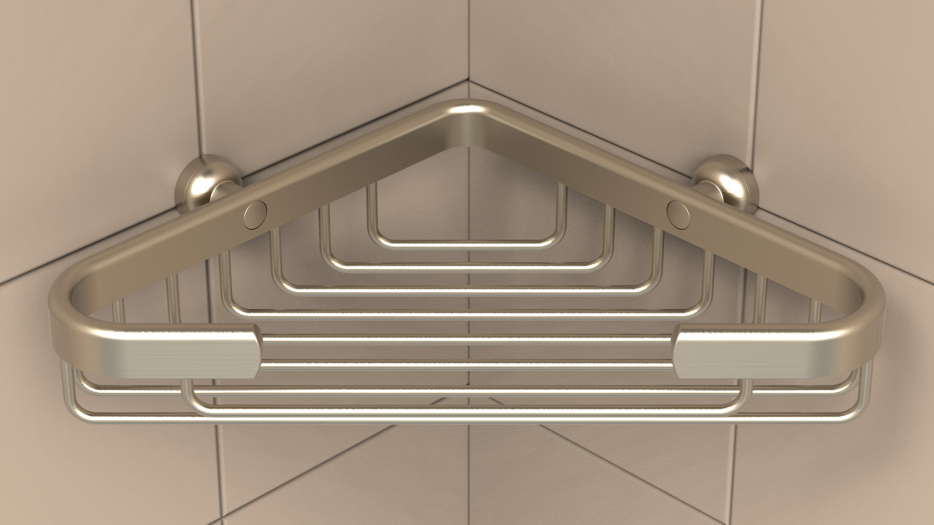 TileWare - Porte-savon en coin peu profond Promessa Series Nickel brossé