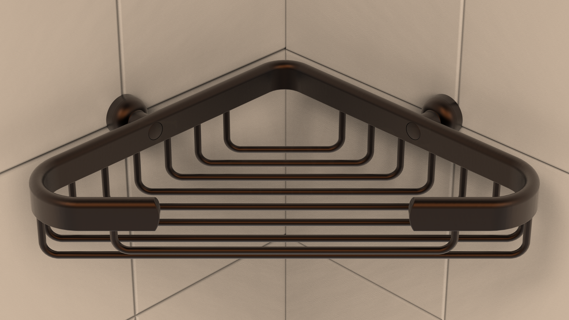 TileWare - Porte-savon en coin peu profond Promessa Series Bronze frotté à l’huile