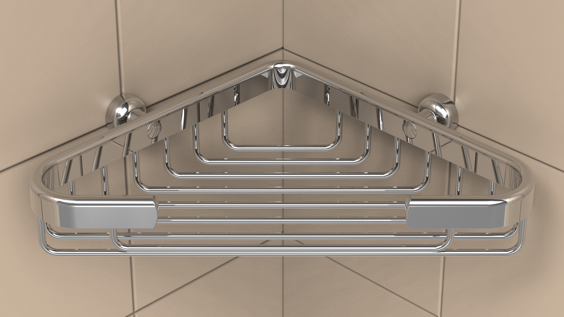 TileWare - Porte-savon en coin peu profond Promessa Series Chrome poli