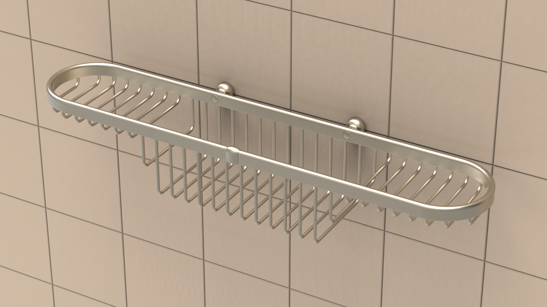 TileWare - Panier combiné Promessa Series Nickel brossé avec Ancrage mural