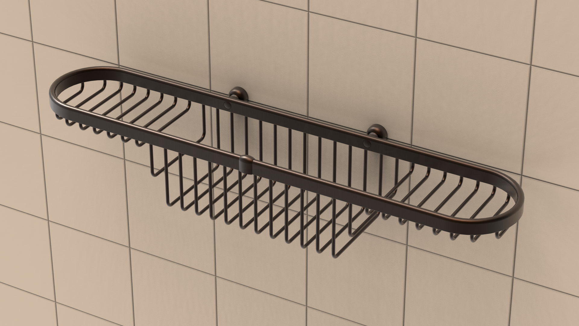 TileWare - Panier combiné Promessa Series Bronze frotté à l’huile avec Ancrage mural