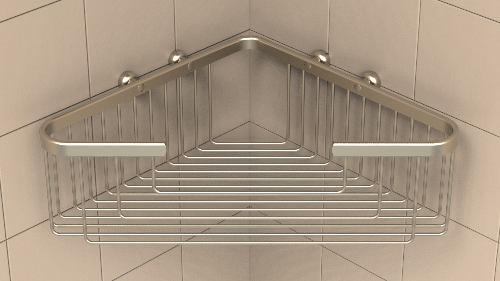 TileWare - Porte-savon en coin extra profond Promessa Series Nickel brossé