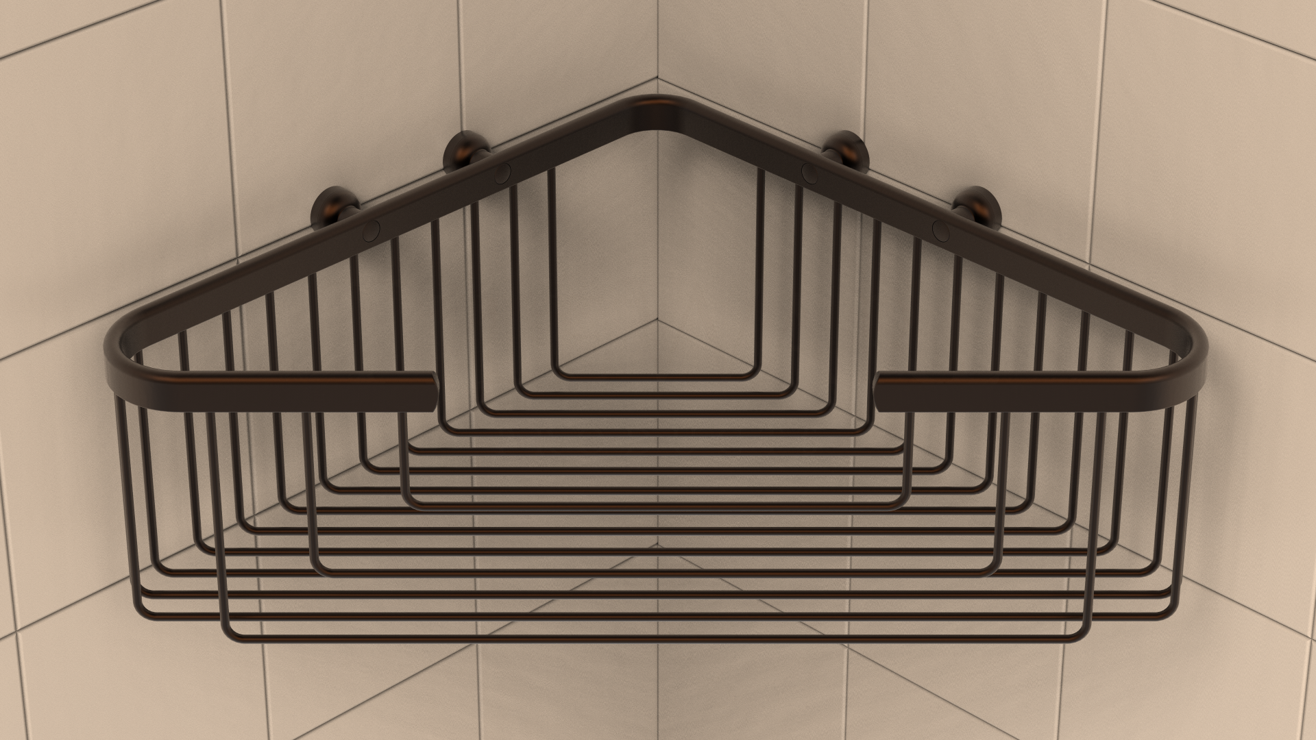 TileWare - Porte-savon en coin extra profond Promessa Series Bronze frotté à l’huile