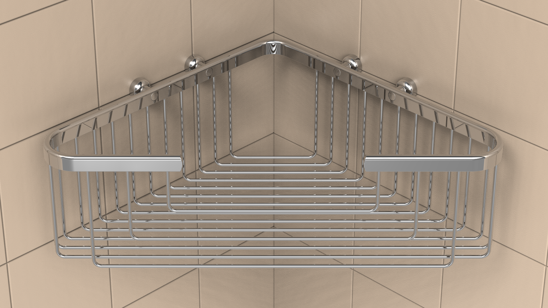 TileWare - Porte-savon en coin extra profond Promessa Series Chrome poli