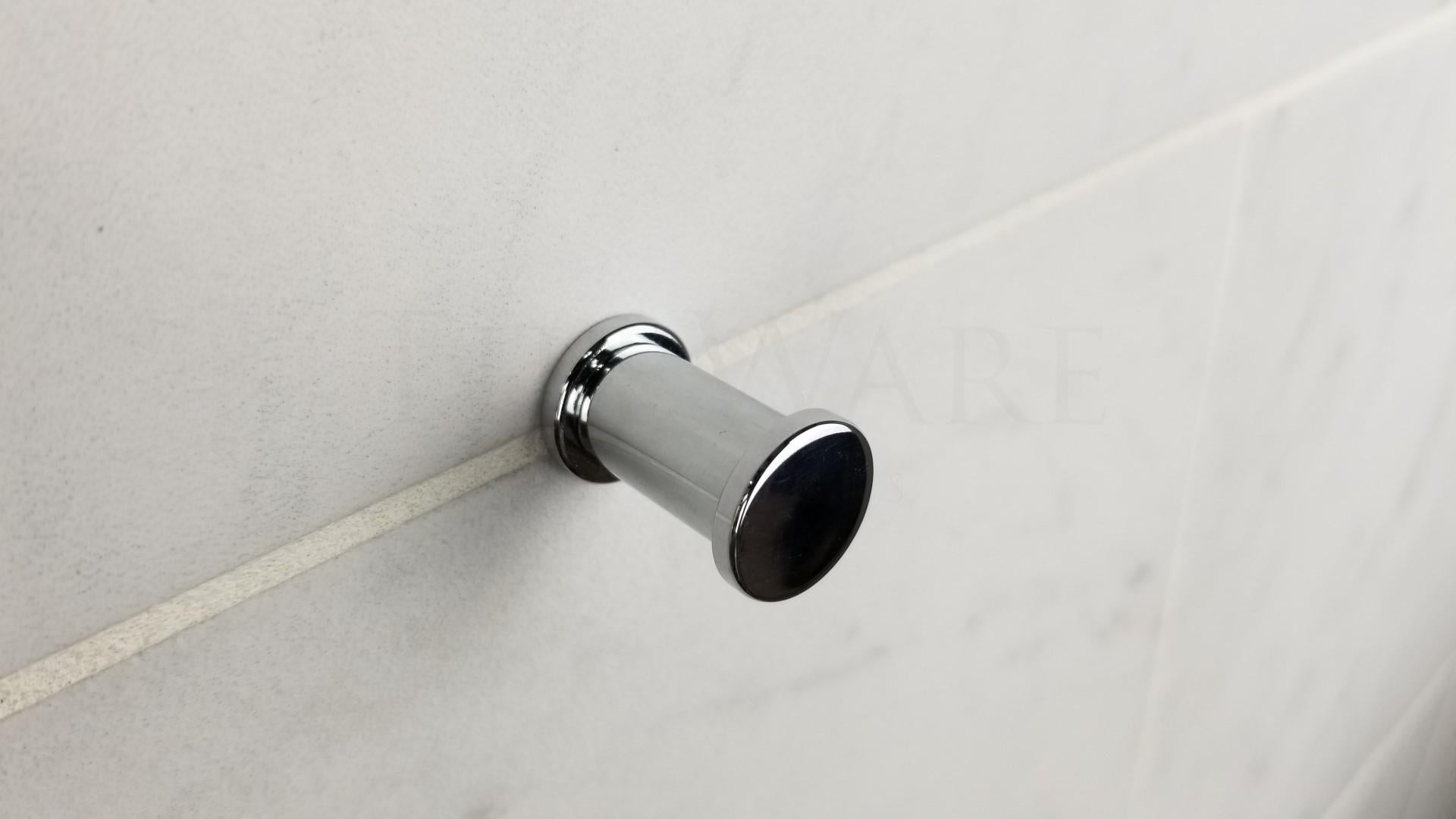 TileWare - Crochet en "T" Promessa Series Chrome poli contemporain