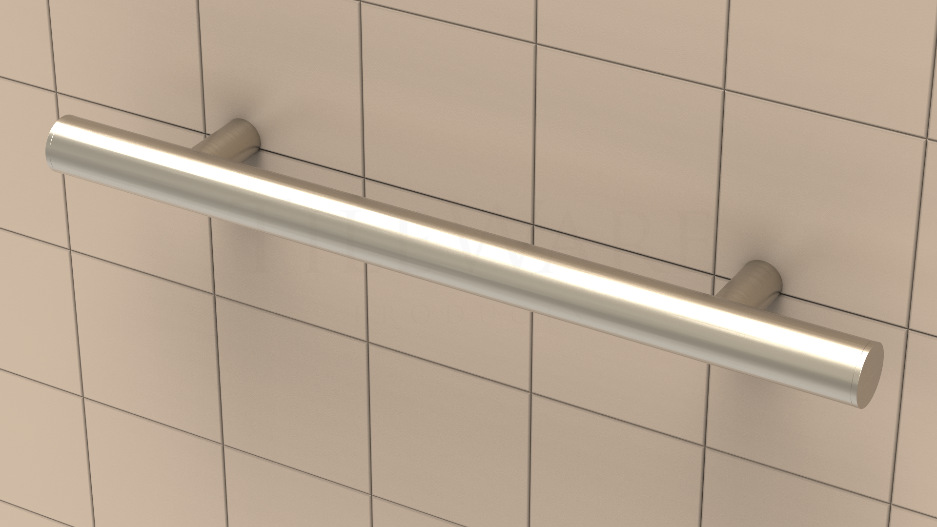 TileWare - Barre d'appui droite Victoria Series ADA Nickel brossé contemporain 18"