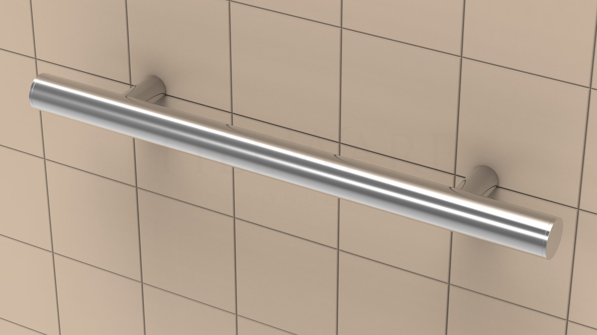 TileWare - Barre d'appui droite Victoria Series ADA Chrome poli contemporain 18"