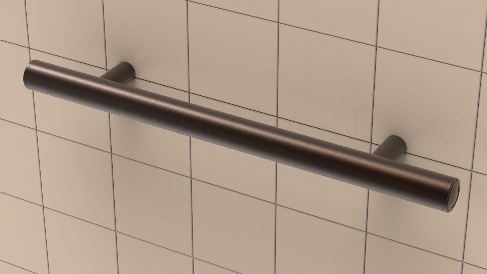 TileWare - Barre d'appui droite Victoria Series ADA Bronze frotté à l’huile traditionnel 18"