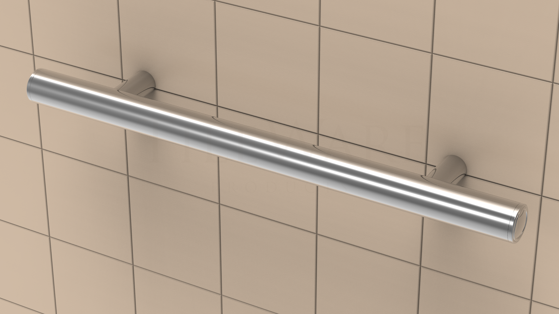 TileWare - Barre d'appui droite Victoria Series ADA Chrome poli traditionnel 18"