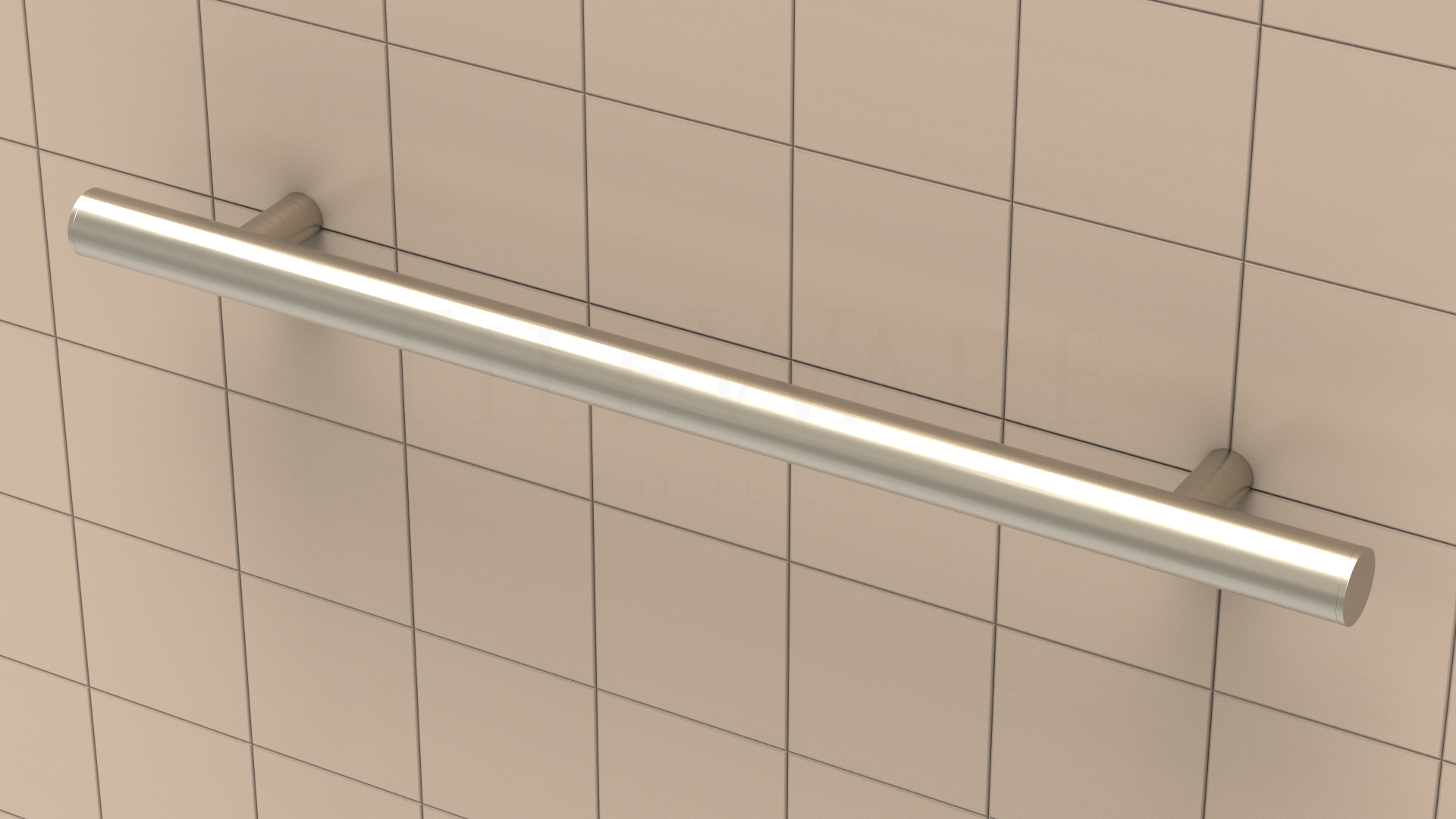 TileWare - Barre d'appui droite Victoria Series ADA Nickel brossé contemporain 24"