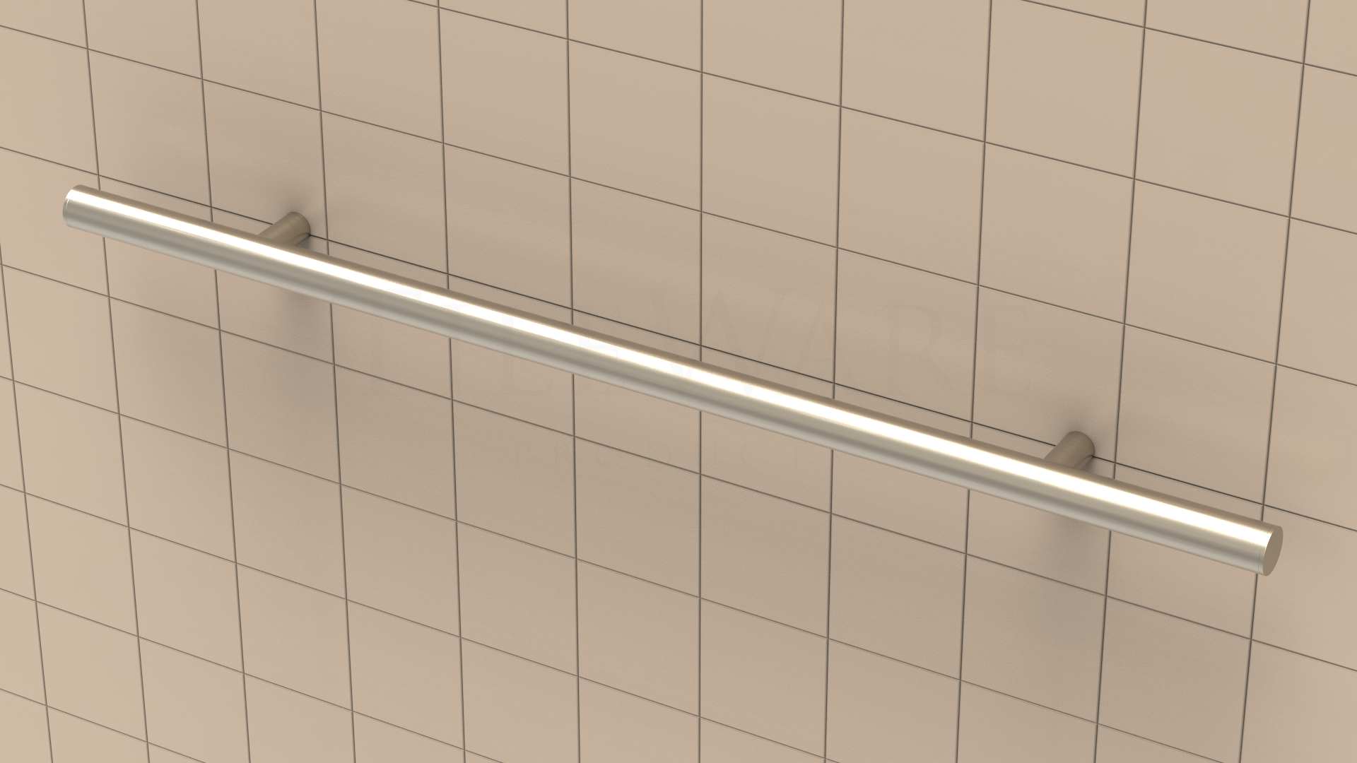 TileWare - Barre d'appui droite Victoria Series ADA Nickel brossé contemporain 36"