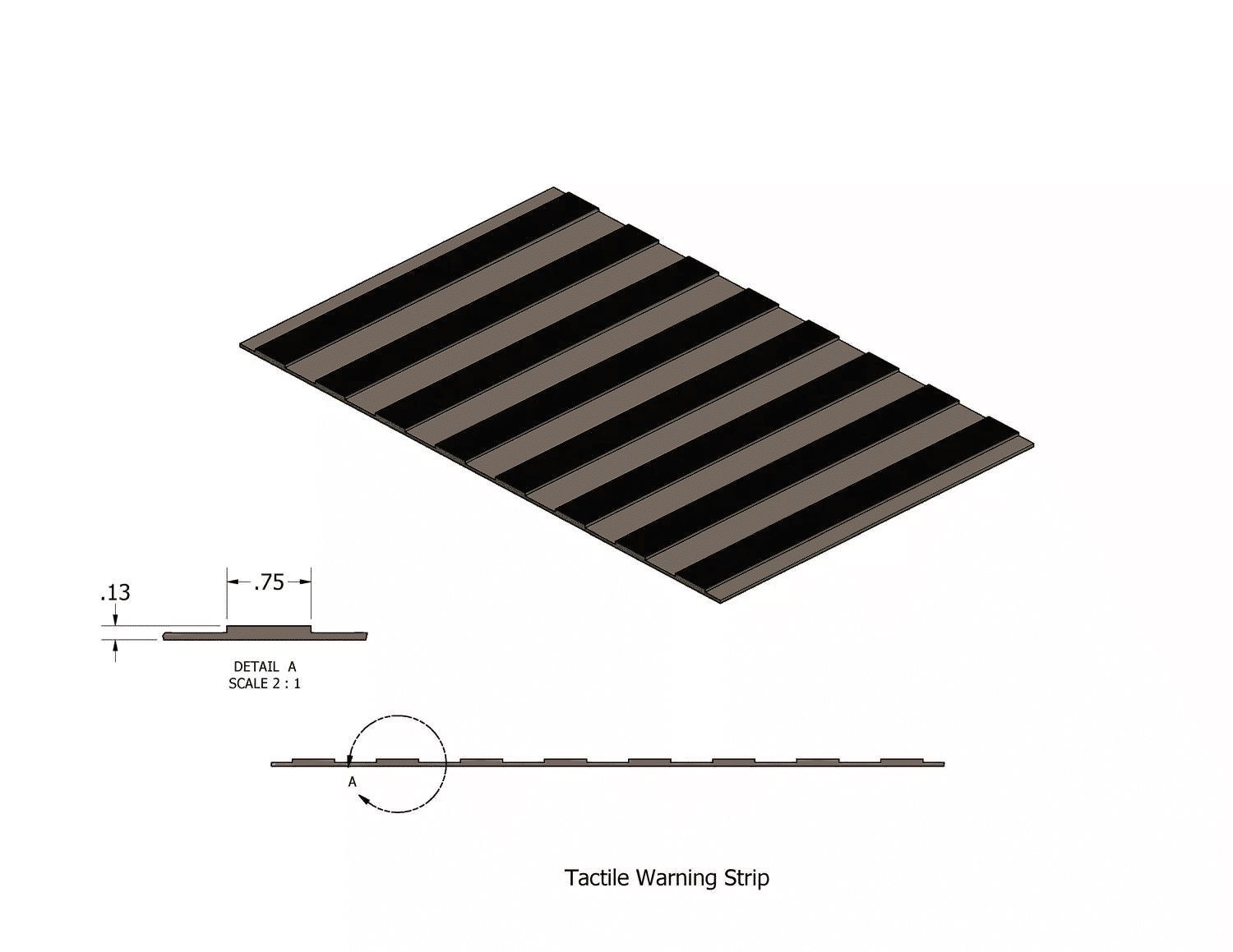 Tarkett - 1/8 Surf. Avertiss. Tactile 12 X50' 283 ||440609014 - Ceramed