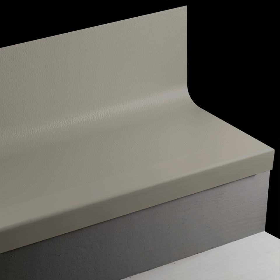 Tarkett - Angle Fit Marche d'escalier en caoutchouc avec contremarche intégrée Hammered #63 Burnt Umber 8'