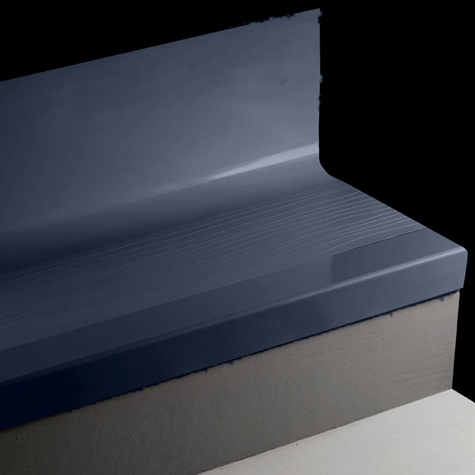 Tarkett - Angle Fit Marche d'escalier en caoutchouc avec contremarche intégrée Hammered TH2 Blue Intensity 54" ||400388153 - Ceramed