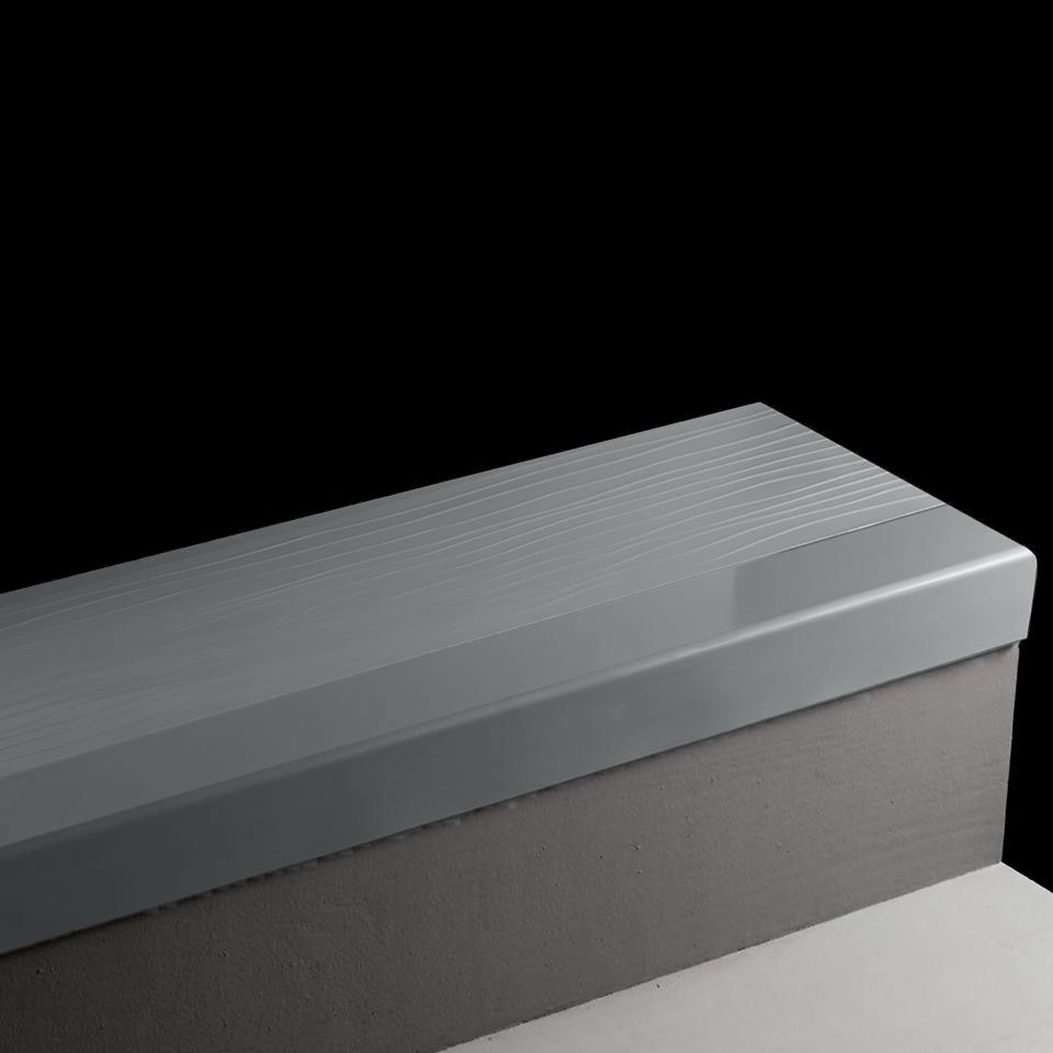 Tarkett - Angle Fit Marche d'escalier en caoutchouc Cubis 28 Medium Grey 42" ||401699028 - Ceramed