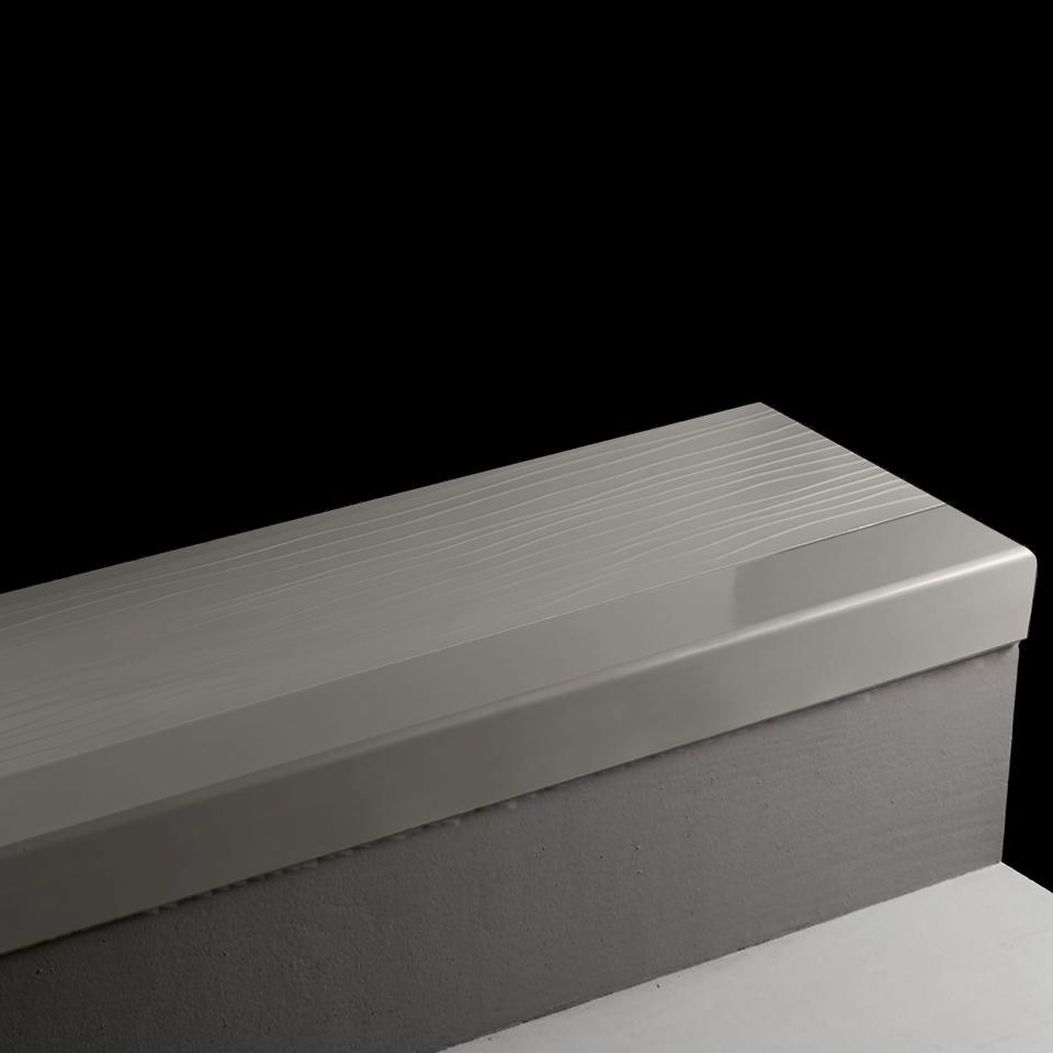 Tarkett - Angle Fit Marche d'escalier en caoutchouc Cubis 32 Pebble 72" avec une large bande antidérapante de couleur contrastée de 2 " ||401508020 - Ceramed
