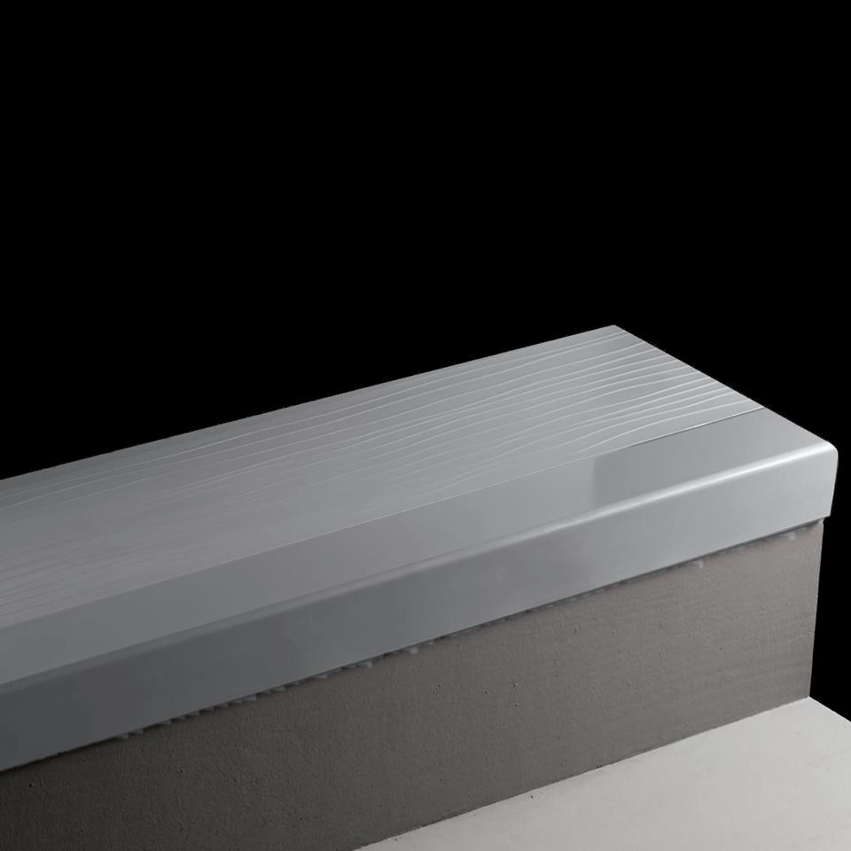 Tarkett - Angle Fit Marche d'escalier en caoutchouc Hammered TG2 Shark Fin 48" ||400373173 - Ceramed