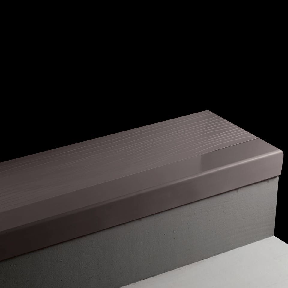 Tarkett - Angle Fit Marche d'escalier en caoutchouc Raised Round 284 Ganache 36" ||400636173 - Ceramed