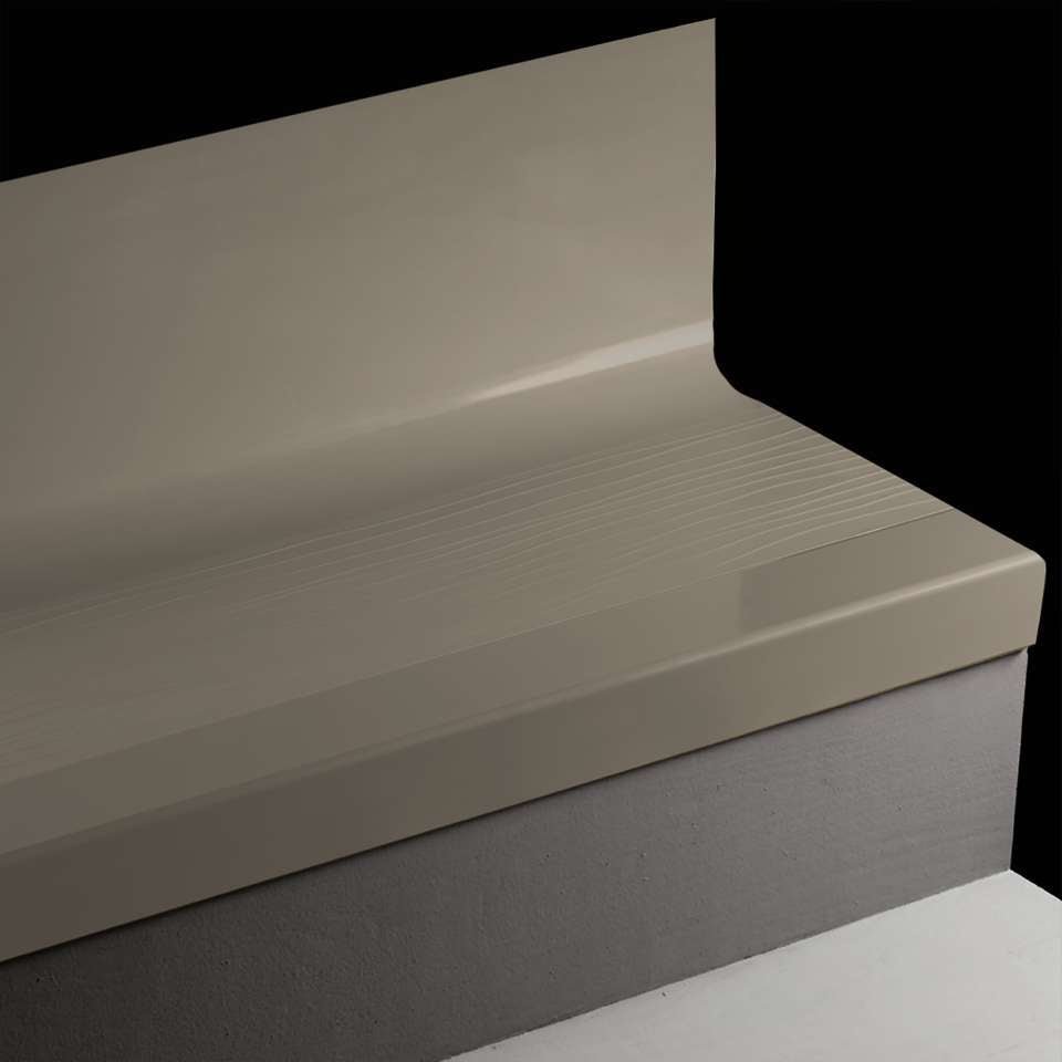 Tarkett - Bande de marche d'escalier en caoutchouc avec contremarche intégrée Angle Fit - BMNTR 29 SQ Bamboo #29 Moon Rock No insert 72"