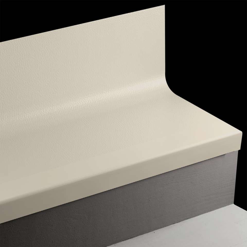 Tarkett - Bande de marche d'escalier en caoutchouc avec contremarche intégrée Angle Fit - HNTR 24 SQ Hammered #24 Grey Haze No insert 60"