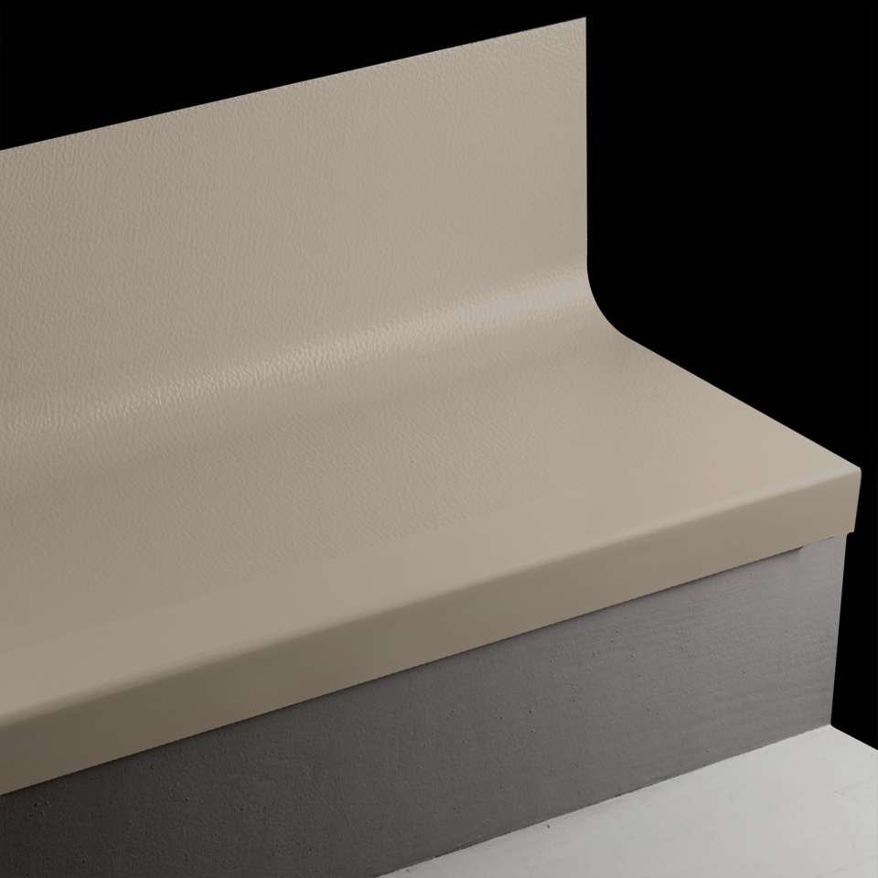 Tarkett - Bande de marche d'escalier en caoutchouc avec contremarche intégrée Angle Fit - HNTR 283 SQ Hammered #283 Toast No insert 36"