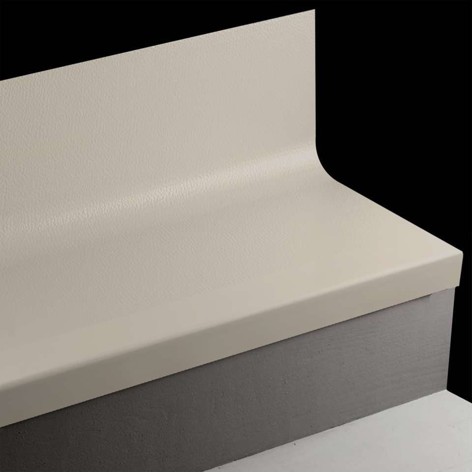Tarkett - Bande de marche d'escalier en caoutchouc avec contremarche intégrée Angle Fit - HNTR 55 SQ Hammered #55 Silver Grey No insert 72"