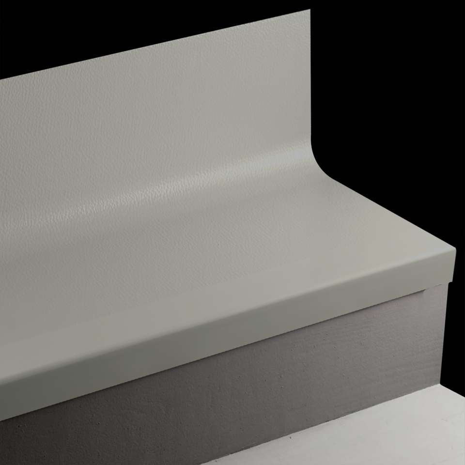 Tarkett - Bande de marche d'escalier en caoutchouc avec contremarche intégrée Angle Fit - HNTR 71 SQ Hammered #71 Storm Cloud No insert 60"