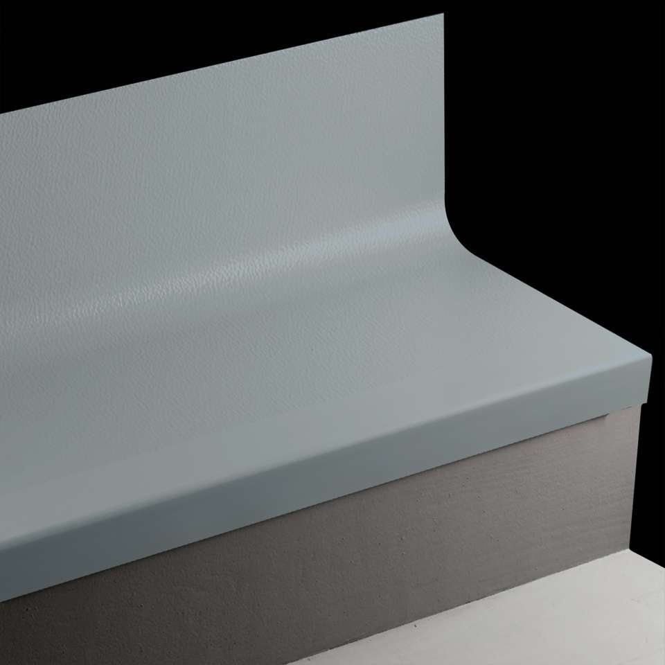 Tarkett - Bande de marche d'escalier en caoutchouc avec contremarche intégrée Angle Fit - HNTR 84 SQ Hammered #84 Blue Jeans No insert 108"