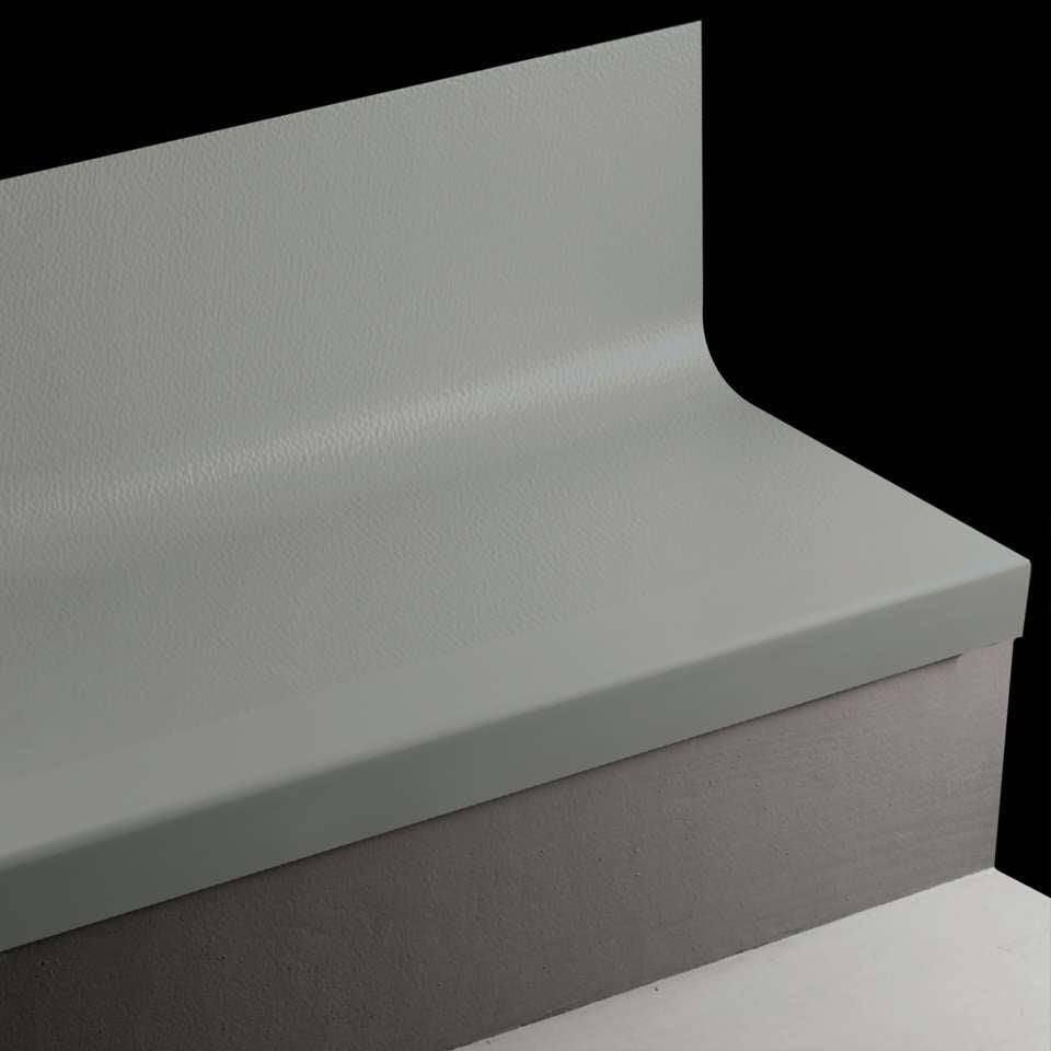 Tarkett - Bande de marche d'escalier en caoutchouc avec contremarche intégrée Angle Fit - HNTR 92 SQ Hammered #92 Blue Lagoon No insert 72"