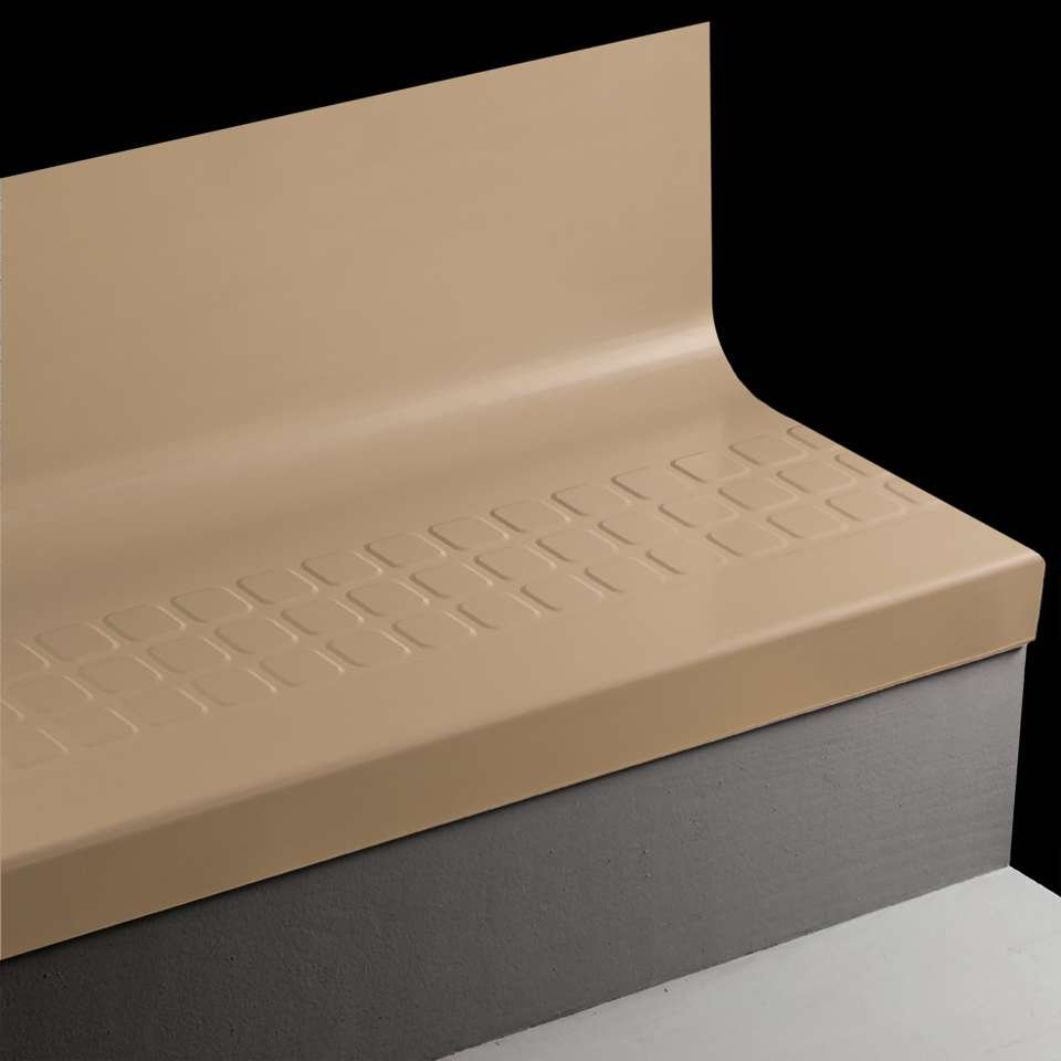 Tarkett - Bande de marche d'escalier en caoutchouc avec contremarche intégrée Angle Fit - RNSQTR 130 SQ Raised Square #130 Sisal No insert 54"