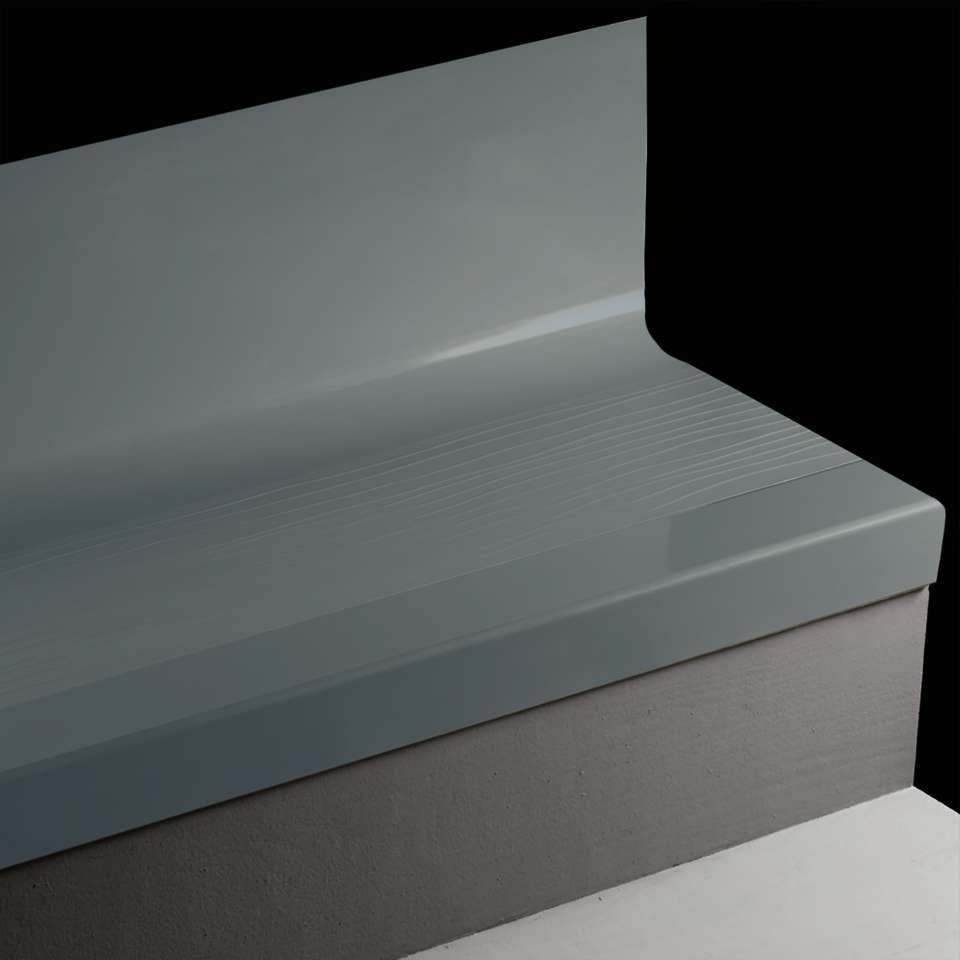 Tarkett - Bande de marche d'escalier en caoutchouc avec contremarche intégrée Angle Fit - VIBMNTR 84 SQ Bamboo #84 Blue Jeans Black grit tape 60"